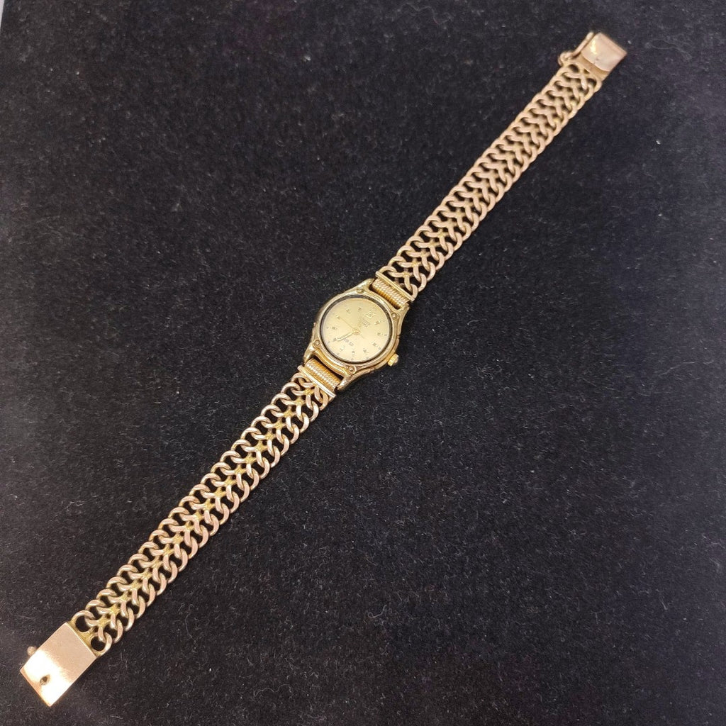 RELOJ CAJA ACERO PULSO ORO ORO 8 K 24.7 GRMS (SEMINUEVO)