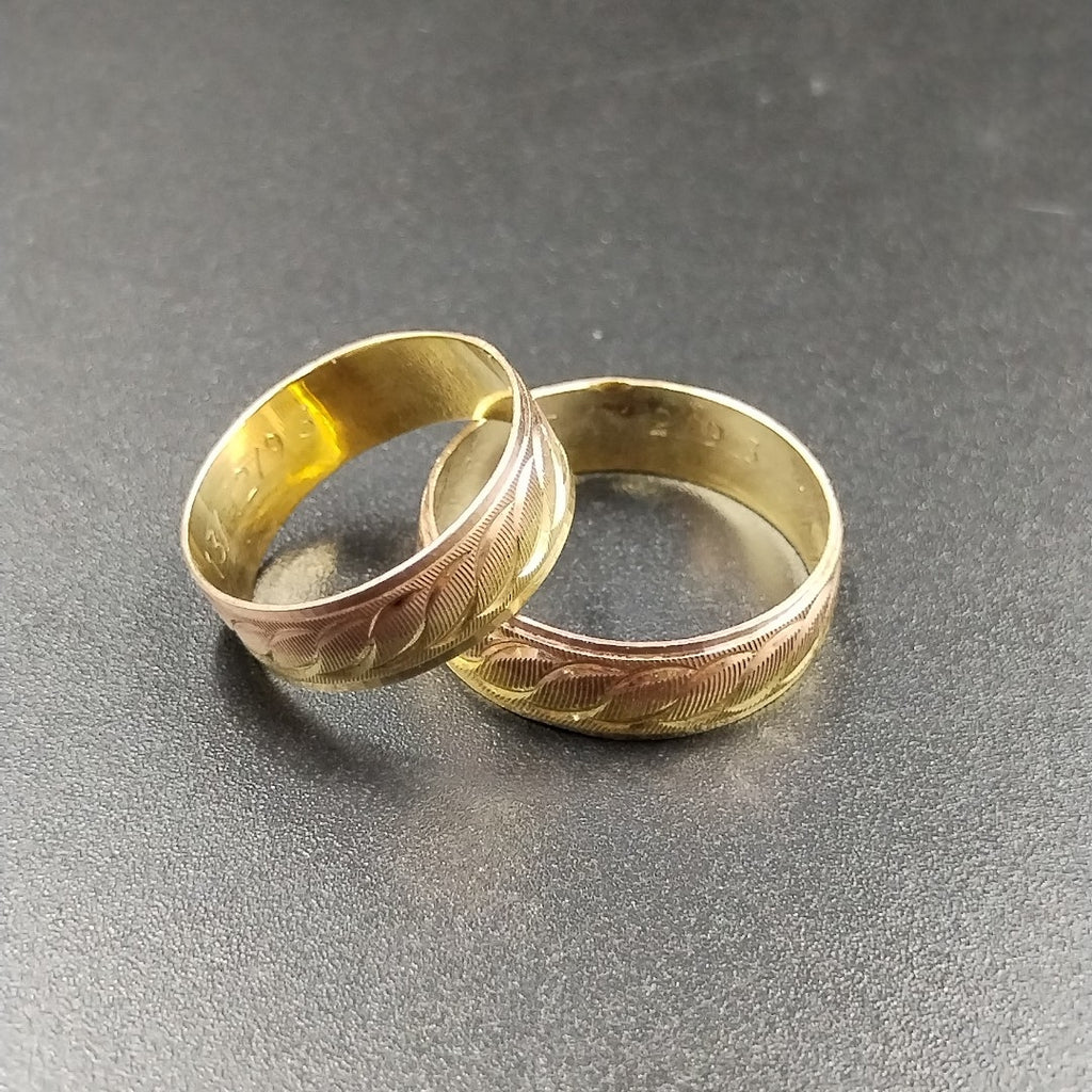 ARGOLLA ORO, ORO COMBINADO 10 K 4.6 GRMS (SEMINUEVO)