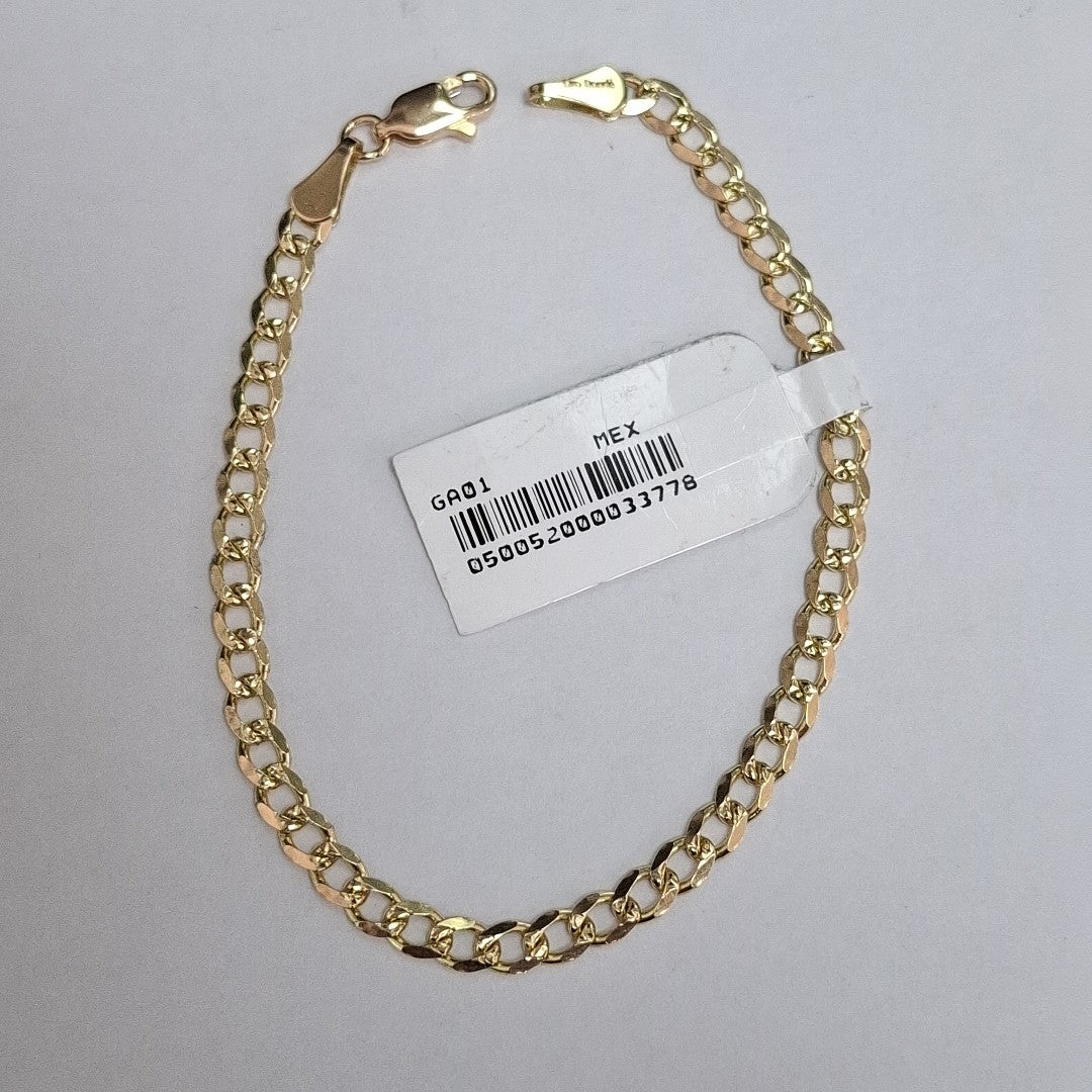 PULSERAS BARBADA ORO 14K 18 CM 4.5 GR (NUEVO)
