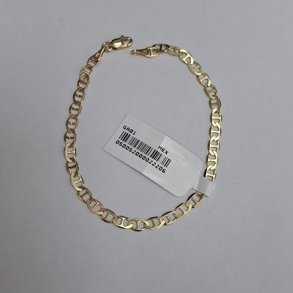 PULSERAS TEJIDO MARINERA ORO 14K 16 CM 3 GR (NUEVO)