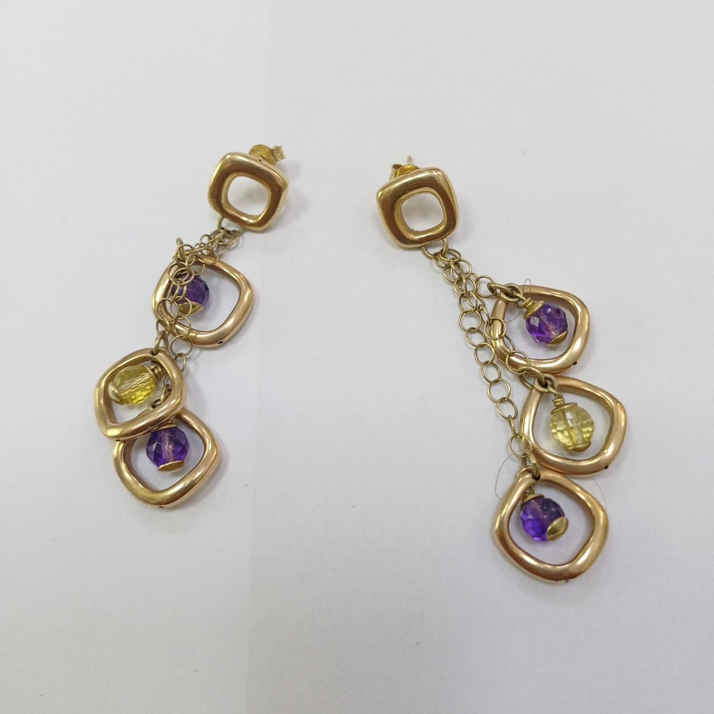BROQUELES PAR ORO 14 K 14,50 GRMS (SEMINUEVO)