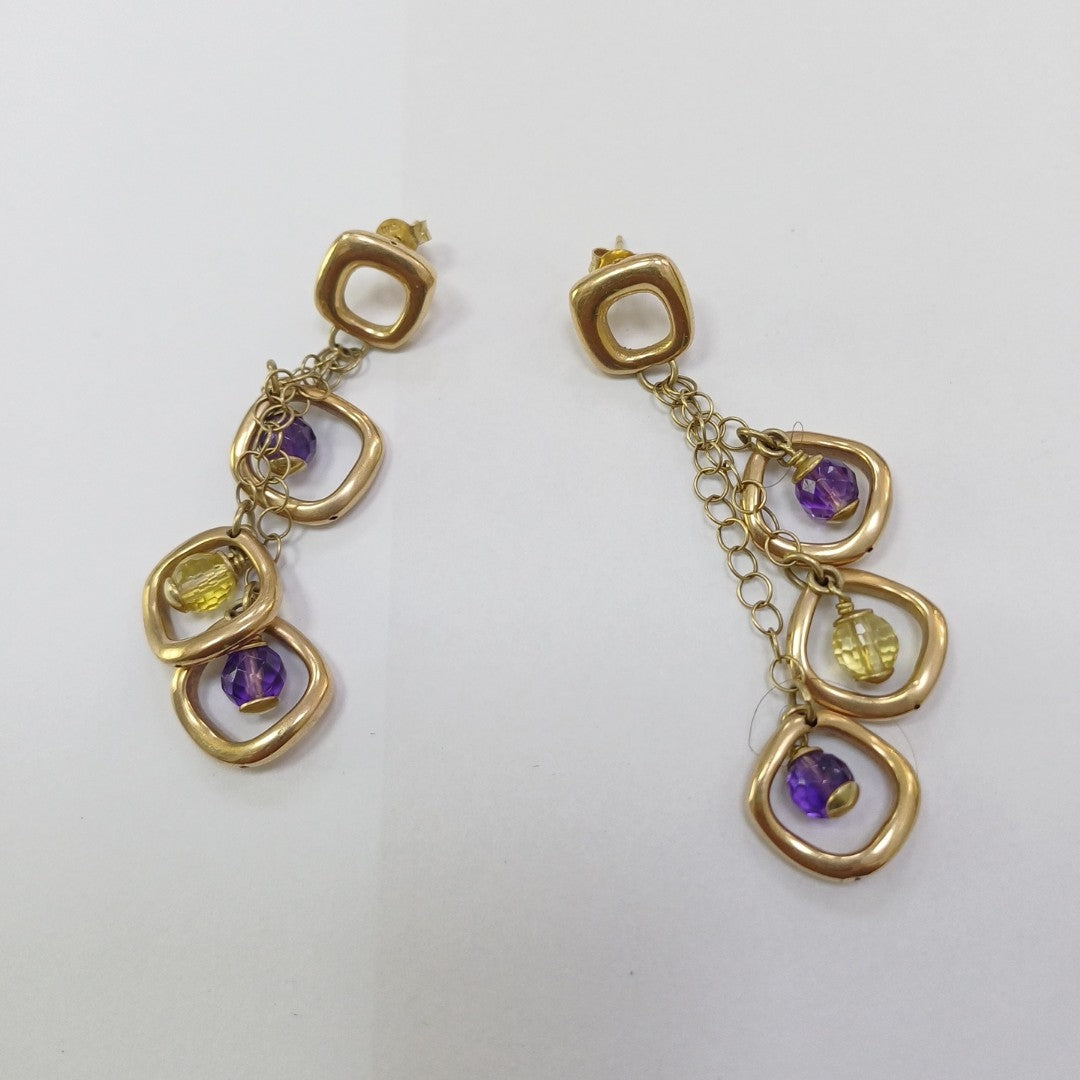 BROQUELES PAR ORO 14 K 14,50 GRMS (SEMINUEVO)