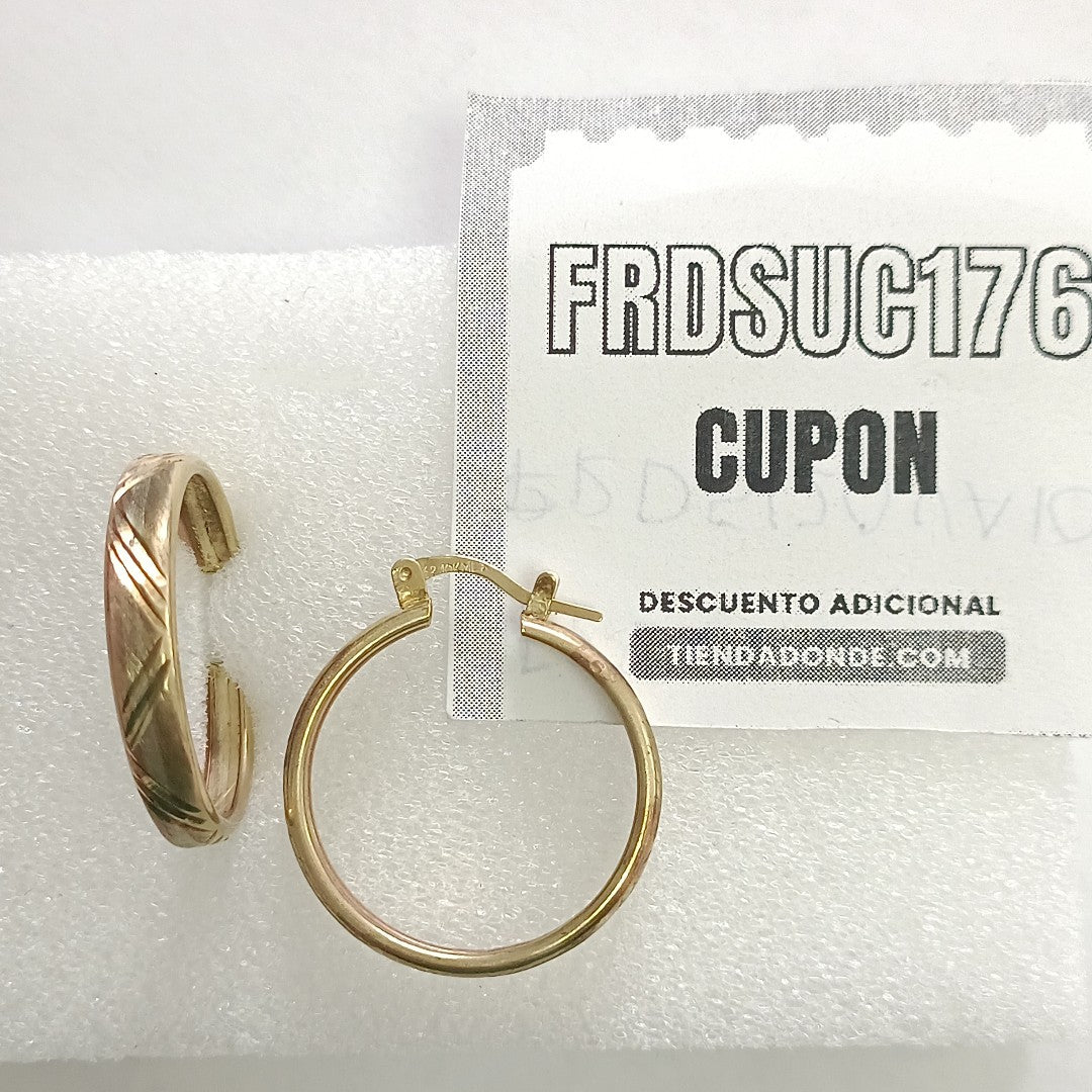 ARRACADAS PAR ORO 10 K 3.3 GRMS (SEMINUEVO)