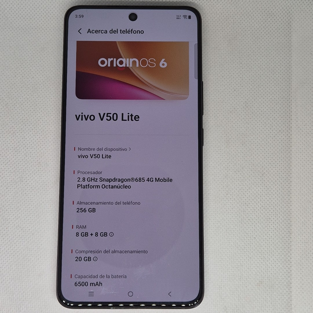 CELULAR VIVO V50 LITE V2441 (2025) 256 GB 8 GB RAM (SEMINUEVO)