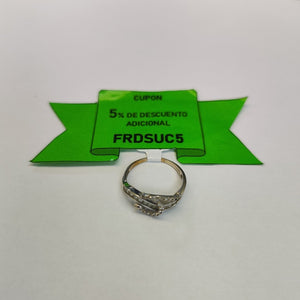 ANILLO ORO, ORO BLANCO 14 K 2.5 GRMS (SEMINUEVO)