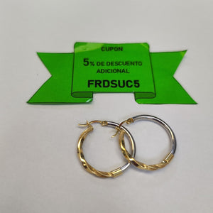 ARRACADAS PAR ORO COMBINADO 14 K 2.7 GRMS (SEMINUEVO)