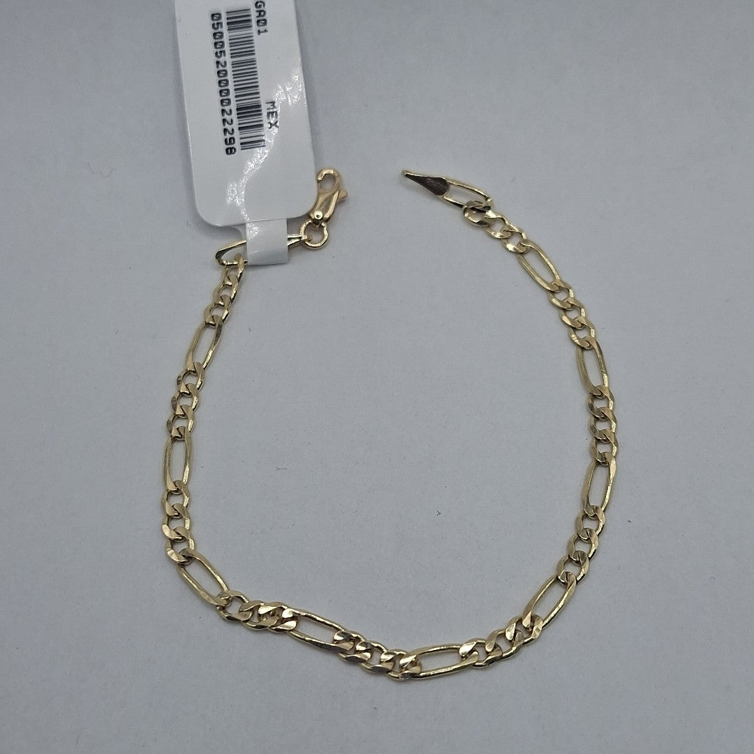 PULSERAS TEJIDO 3X1 ORO 14K 18 CM 2.9 GR (NUEVO)