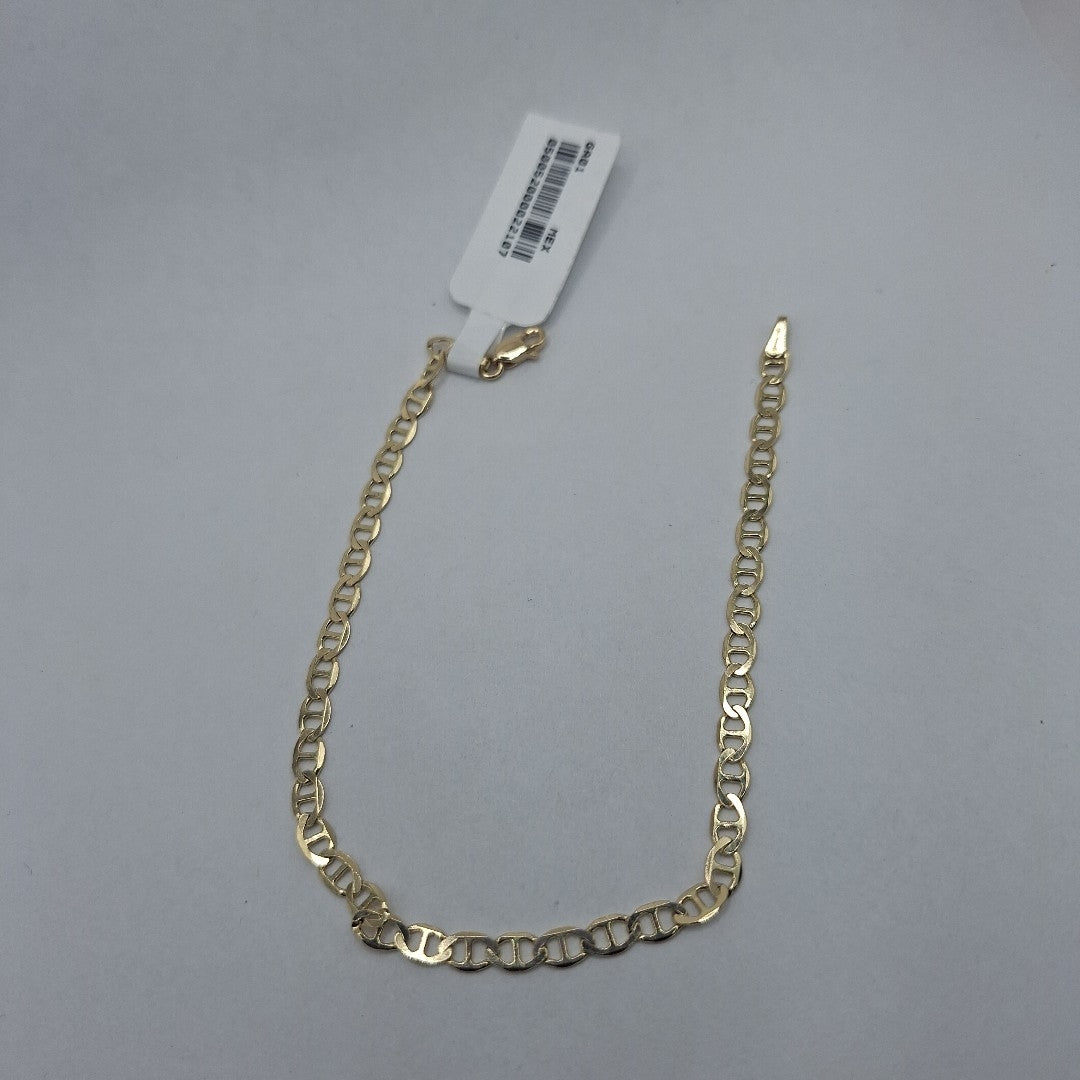 PULSERAS TEJIDO MARINERA ORO 14K 21 CM 3.5 GR (NUEVO)