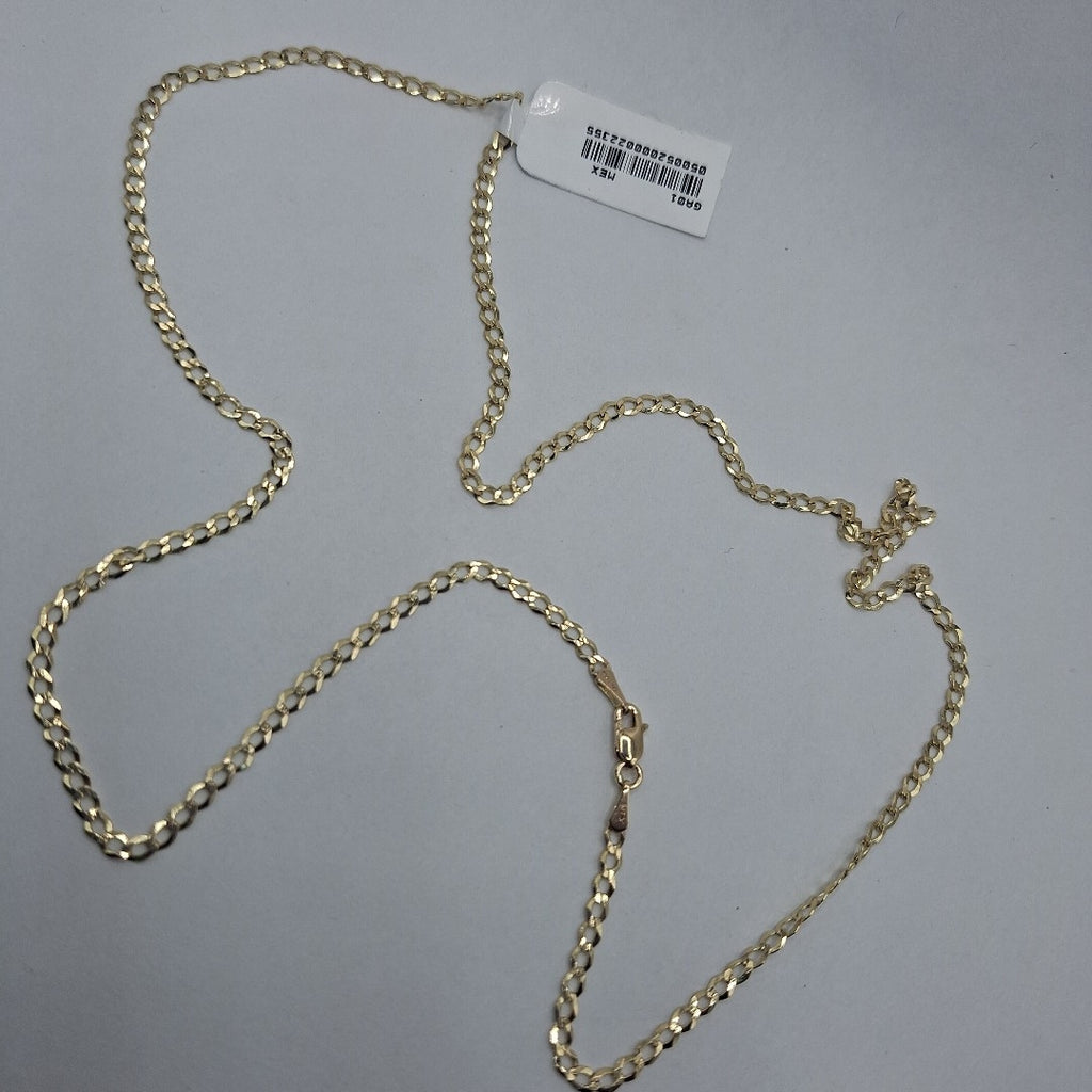 CADENAS TEJIDO BARBADA ORO 14K 60 CM 5.4 GR (NUEVO)