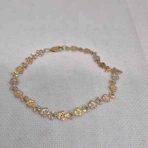 PULSERA ORO COMBINADO 10 K 4.6 GRMS (SEMINUEVO)