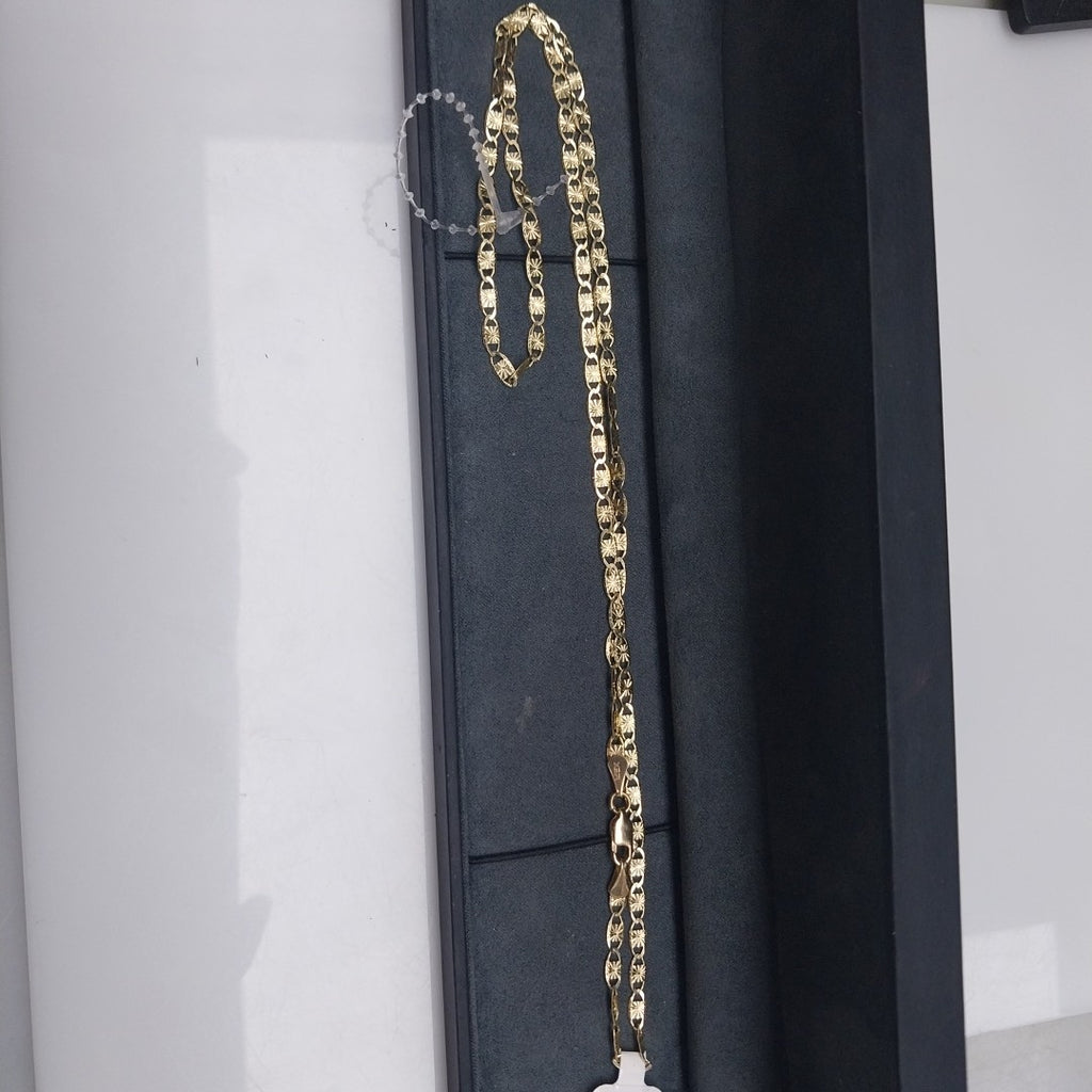 CADENAS TEJIDO GUCHI ORO 14K 55 CM 7.2 GR (NUEVO)