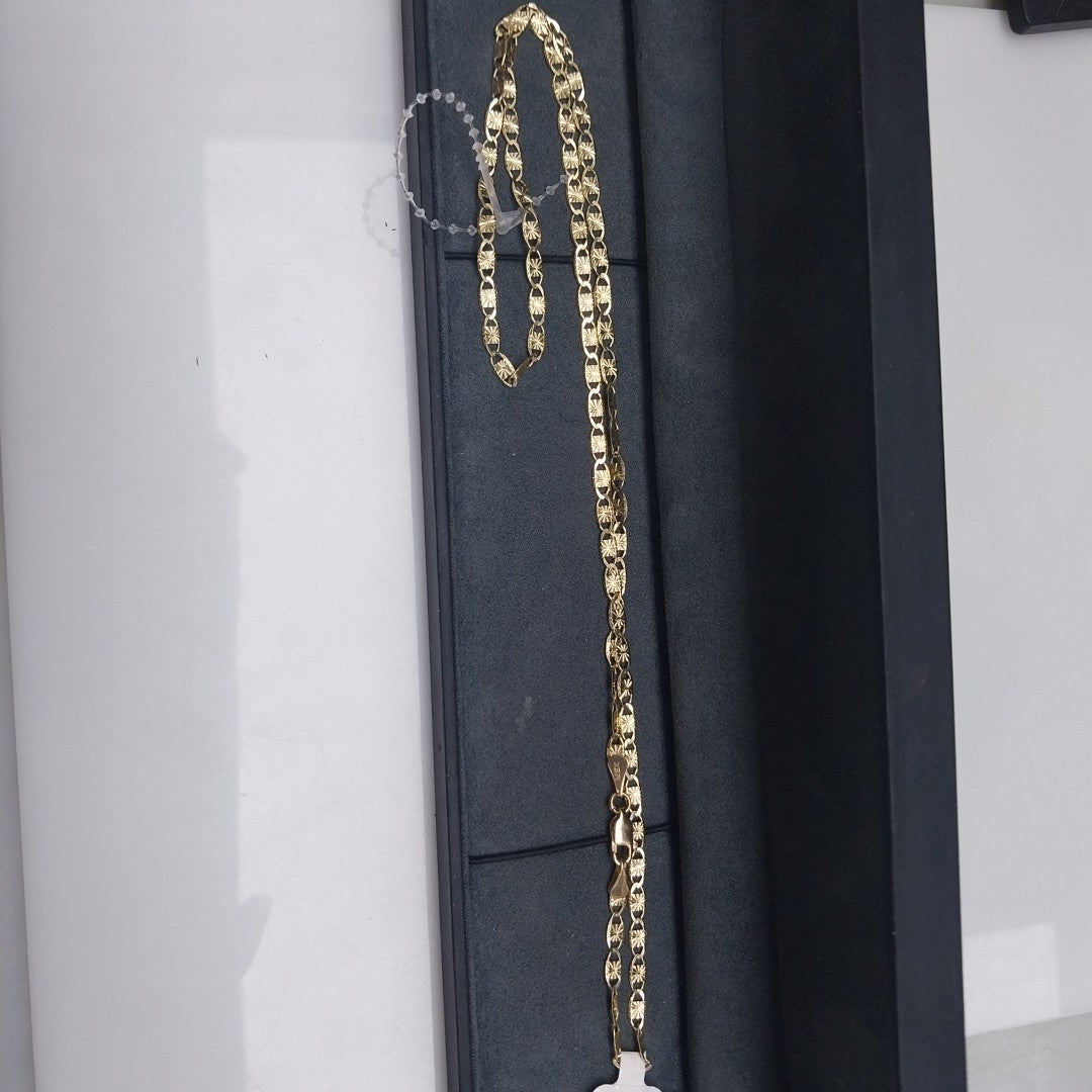 CADENAS TEJIDO GUCHI ORO 14K 55 CM 7.2 GR (NUEVO)