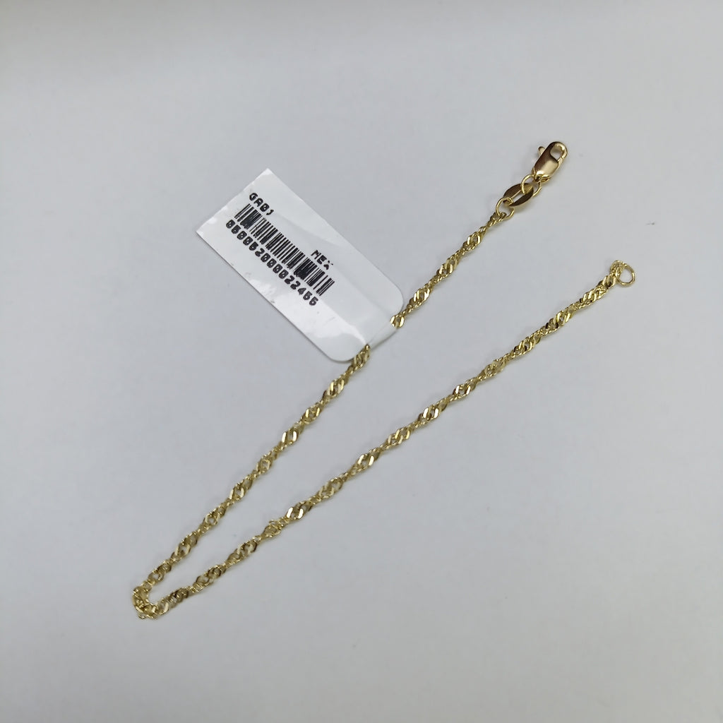 PULSERAS TEJIDO MEDIO TZL ORO 14K 18 CM 1.3 GR (NUEVO)