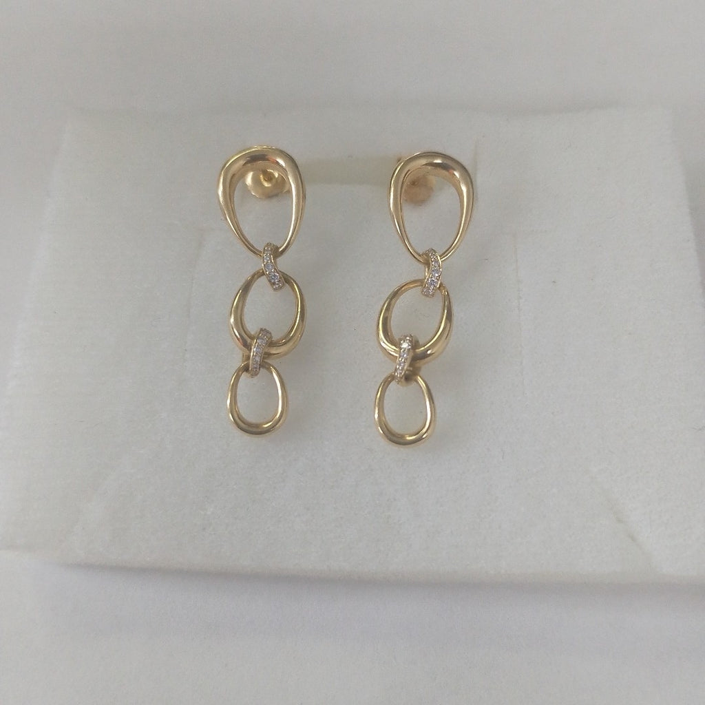 ARETES PAR ORO 18 K 7.7 GRMS (SEMINUEVO)