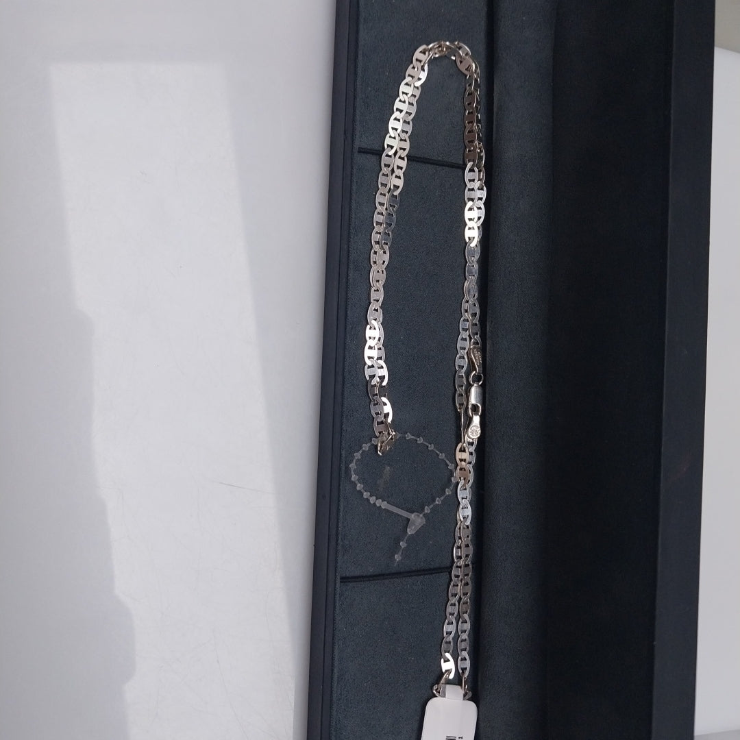 CADENA TEJIDO GUCHI PLATA .925 60 CM 8.8 GR (NUEVO)