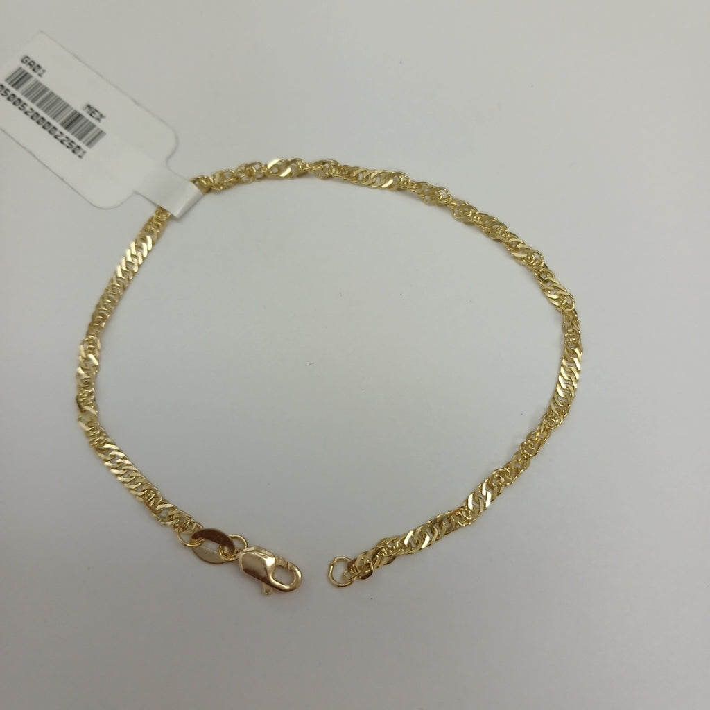 PULSERAS TEJIDO MEDIO TZL ORO 14K 18 CM 1.9 GR (NUEVO)