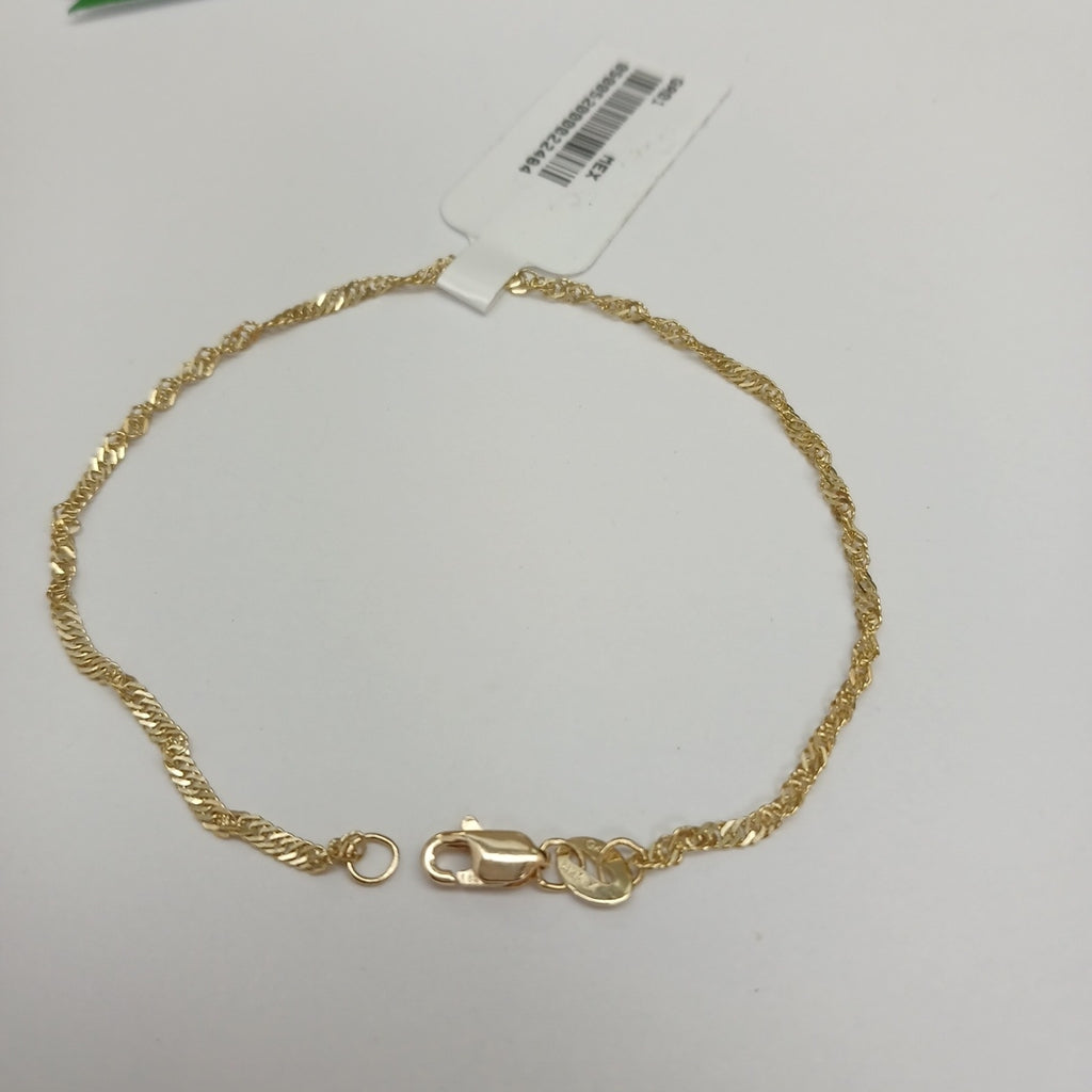 PULSERAS TEJIDO MEDIO TZL ORO 14K 18 CM 1.3 GR (NUEVO)