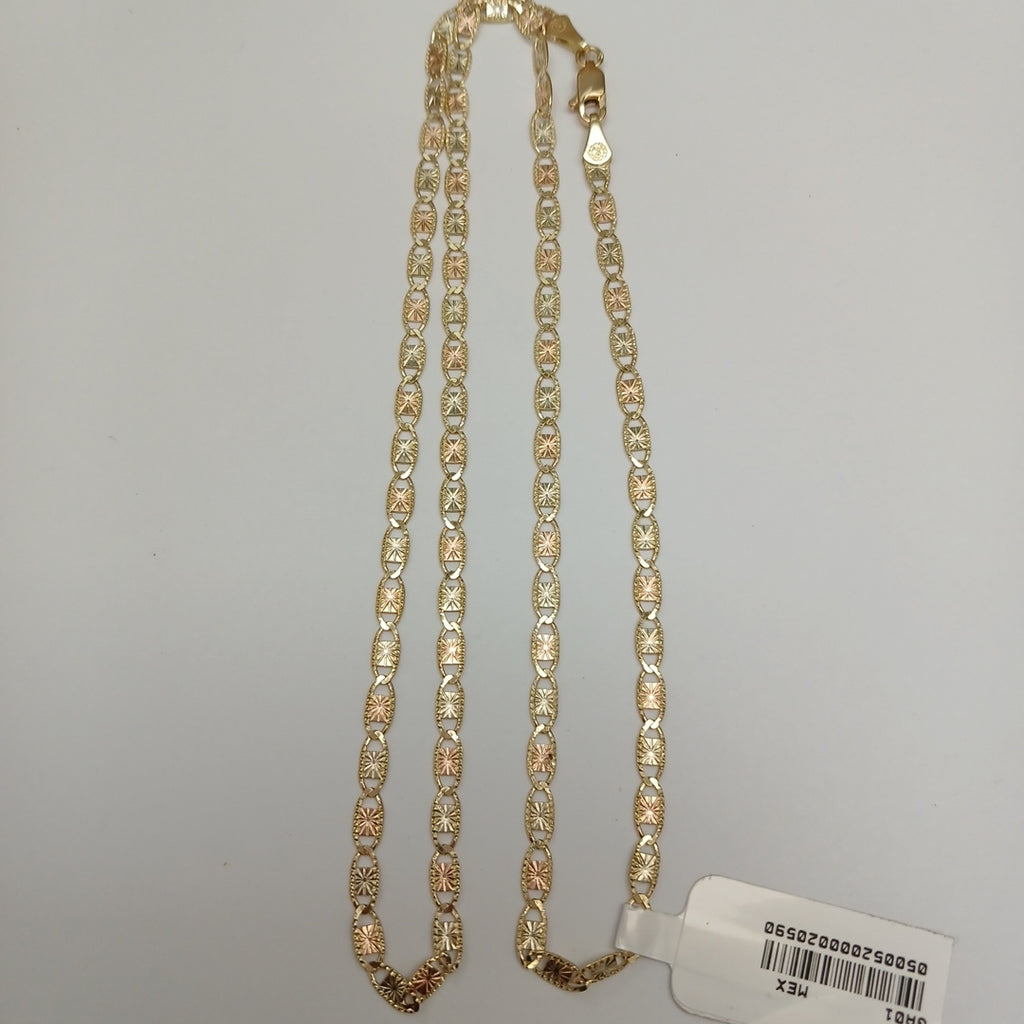 CADENAS TEJIDO GUCHI ORO 10K 55 CM 6.9 GR (NUEVO)