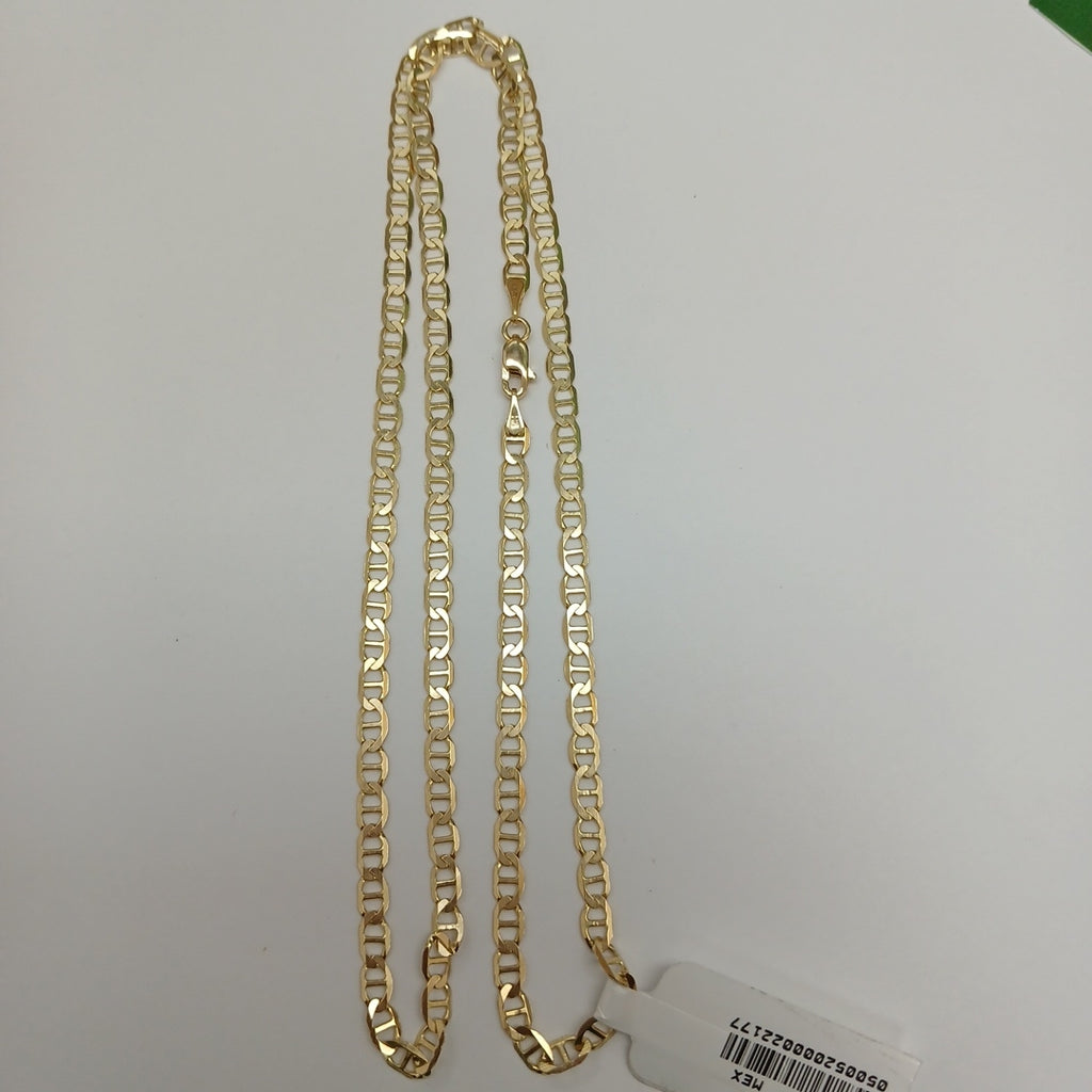 CADENAS TEJIDO MARINERA ORO 14K 55 CM 7.8 GR (NUEVO)