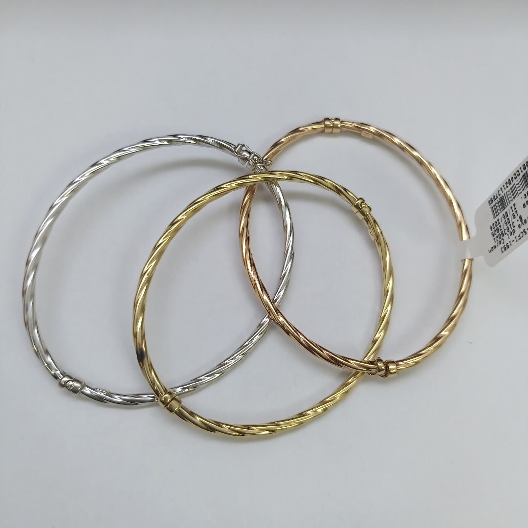 PULSERA RIGIDA ORO COMBINADO 14 K 9.8 GRMS (SEMINUEVO)
