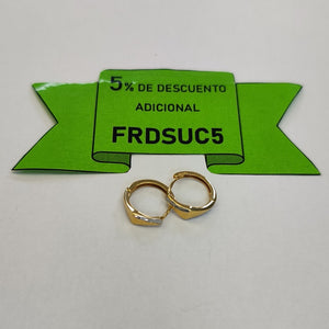 ARRACADAS PAR ORO 14 K 1.5 GRMS (SEMINUEVO)