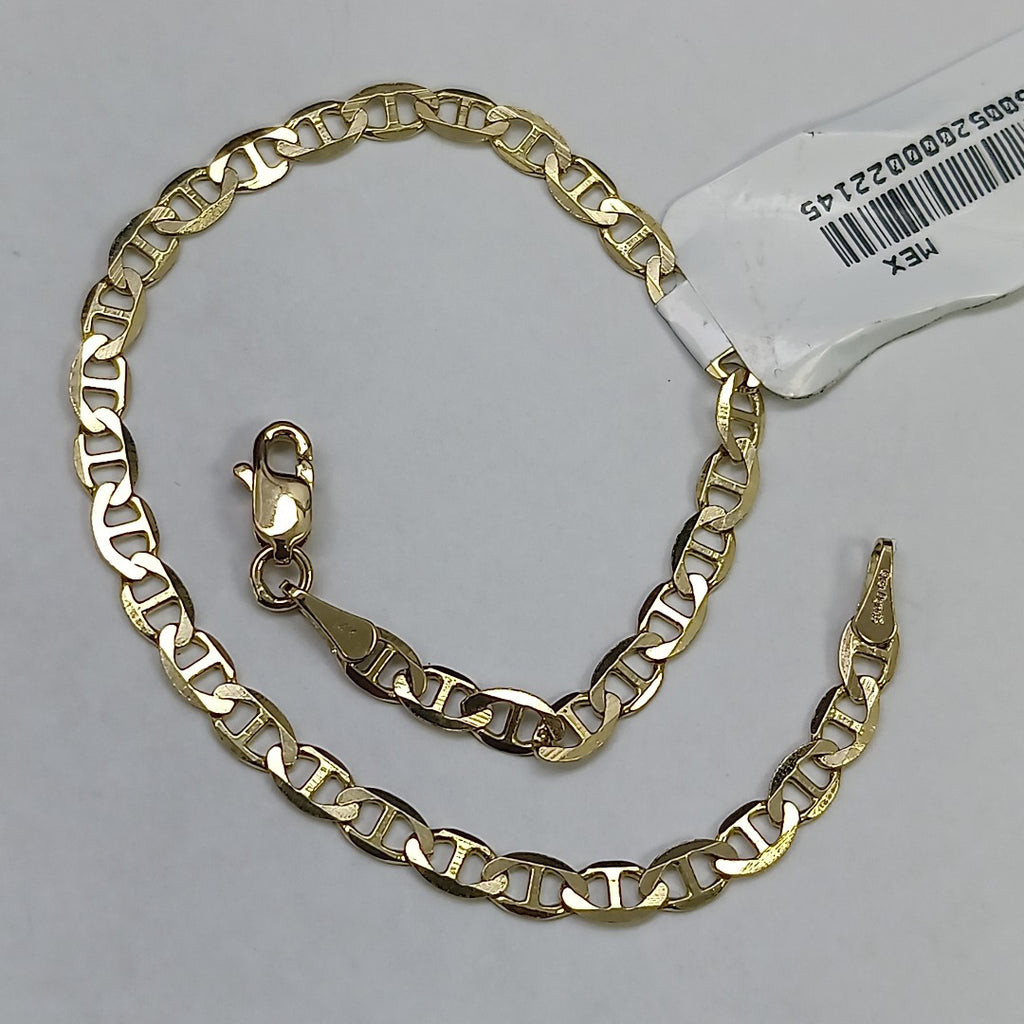 PULSERAS TEJIDO MARINERA ORO 14K 18 CM 2.9 GR (NUEVO)