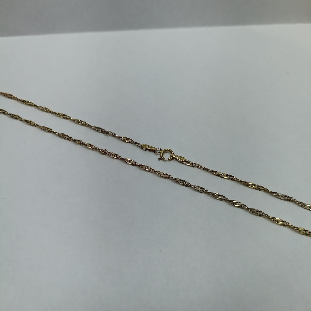 CADENA ORO COMBINADO 14 K 2.9 GRMS (SEMINUEVO)