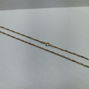 CADENA ORO COMBINADO 14 K 2.9 GRMS (SEMINUEVO)