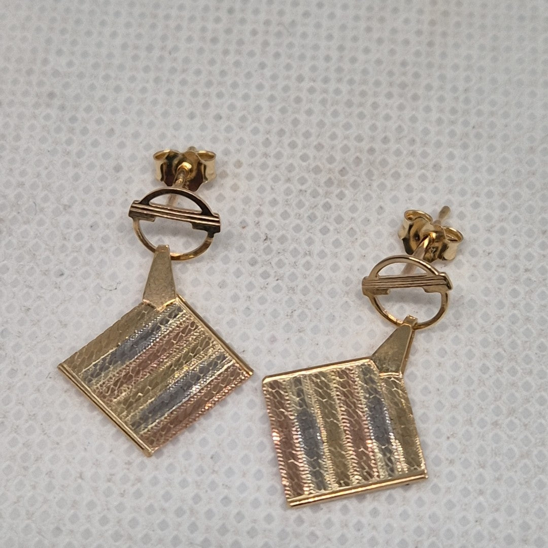 ARETES PAR ORO 14 K 1.2 GRMS (SEMINUEVO)