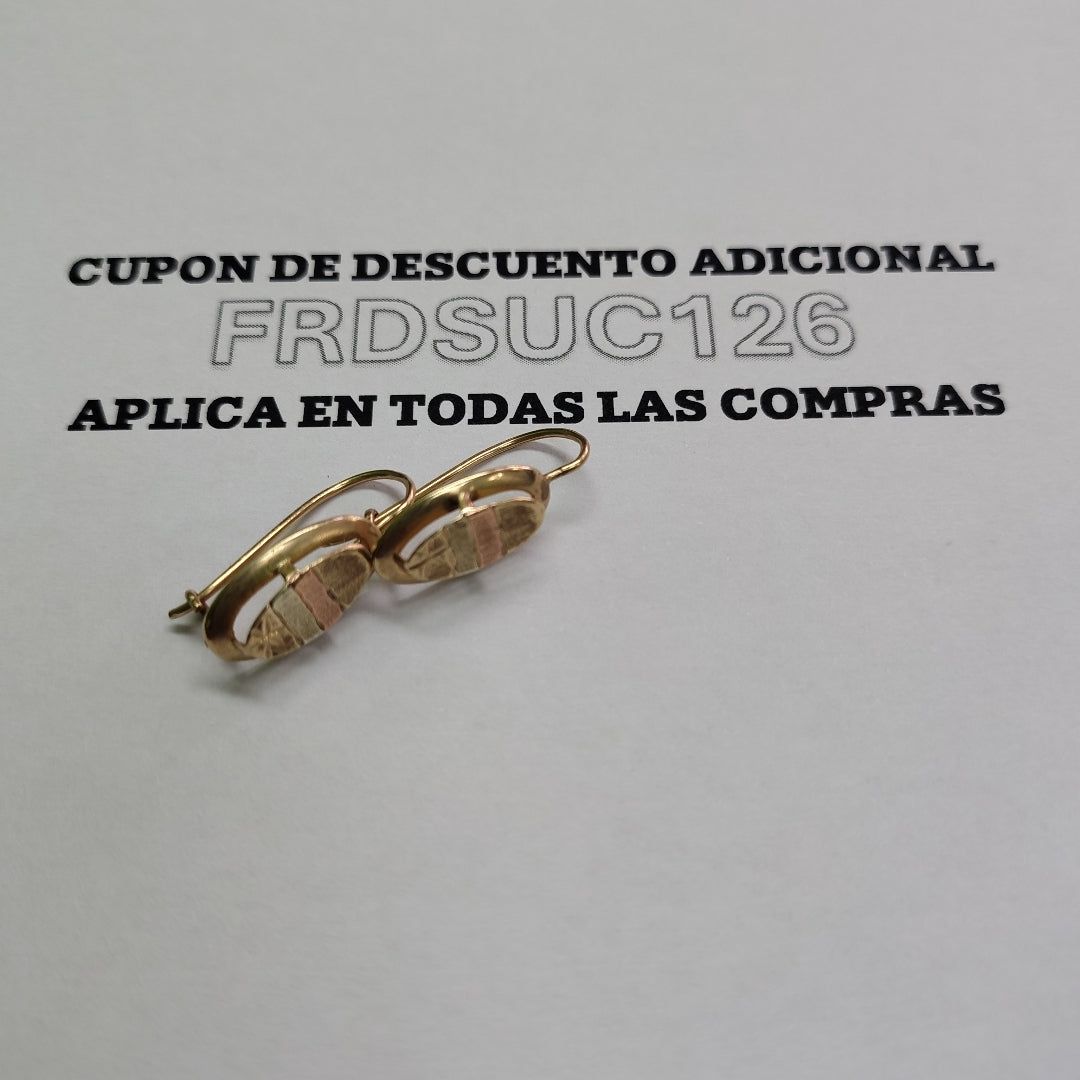 ARETES PAR ORO 8 K 1.5 GRMS (SEMINUEVO)