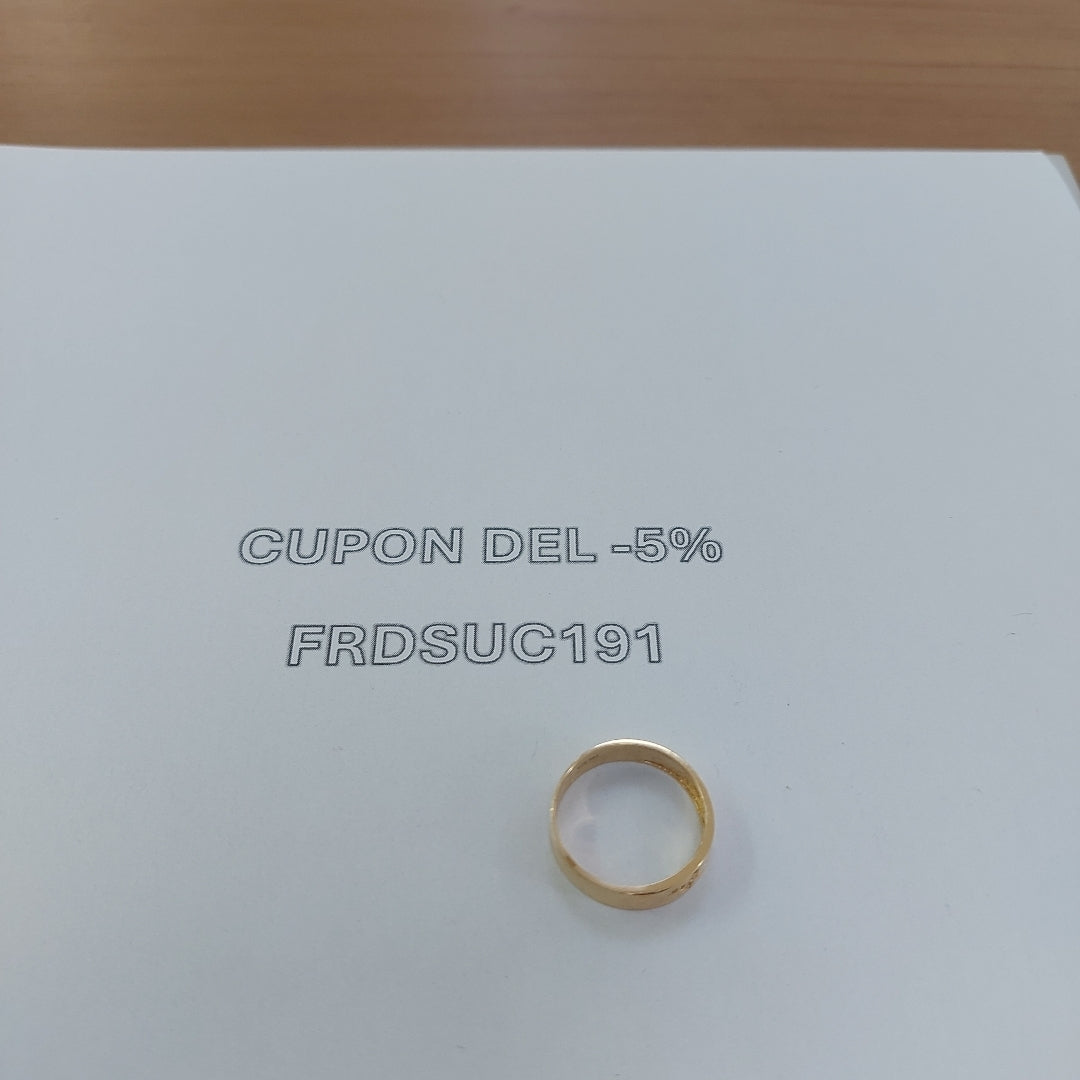 ANILLO ORO 14 K 2.4 GRMS (SEMINUEVO)