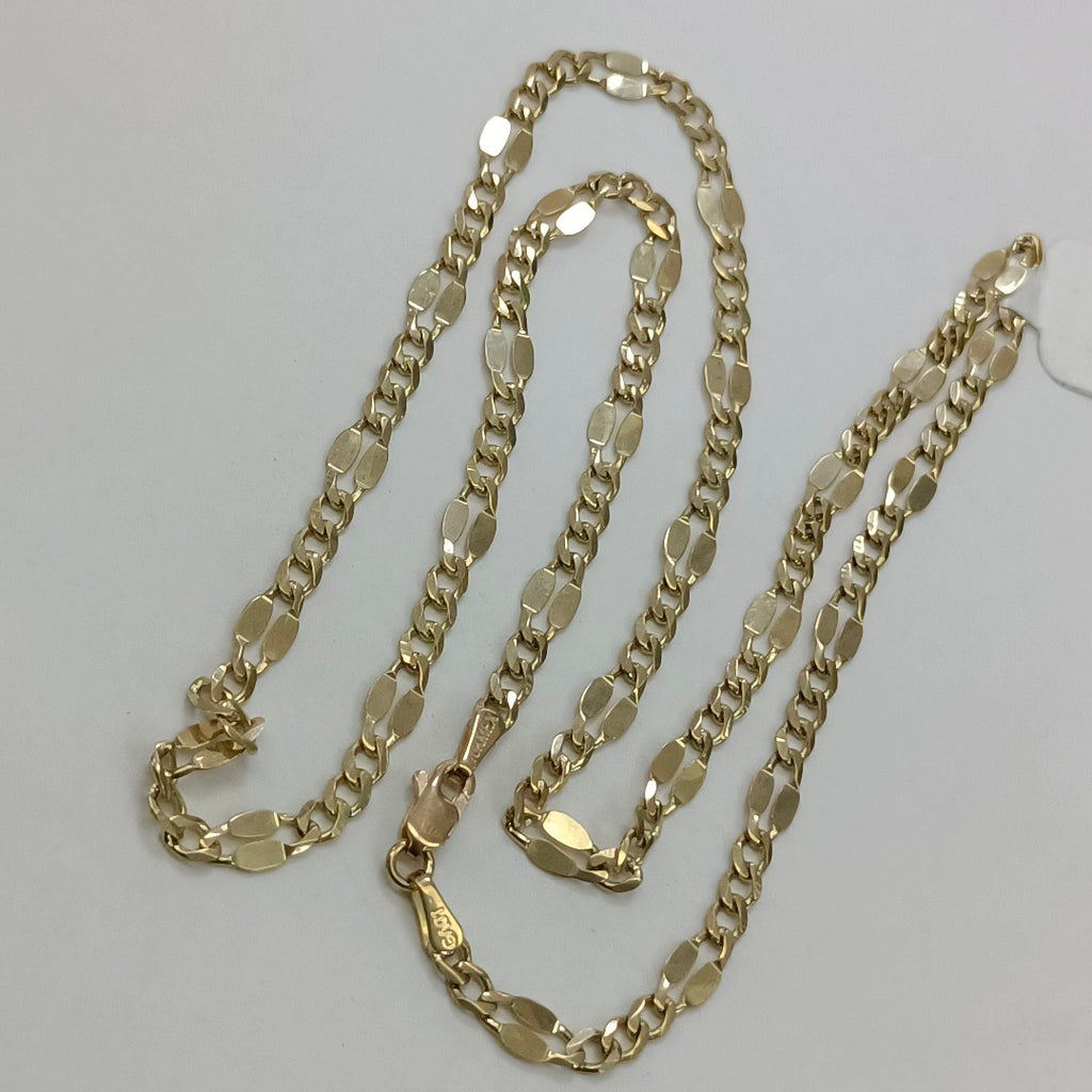 CADENAS TEJIDO ESPECIAL ORO 10K 50 CM 6.4 GR (NUEVO)