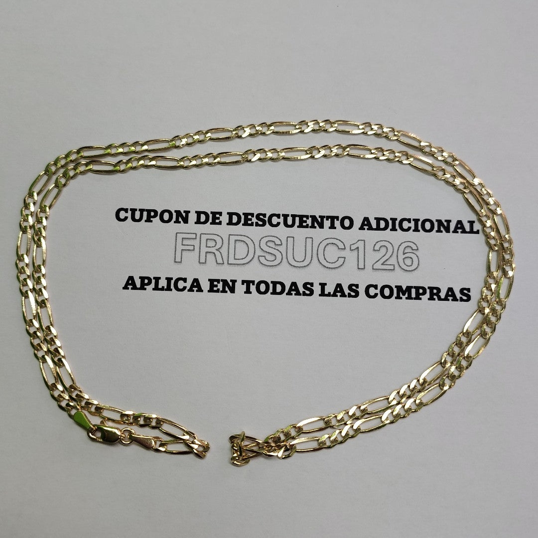 CADENAS 3X1 ORO 14K 60 CM 8 GR (NUEVO)