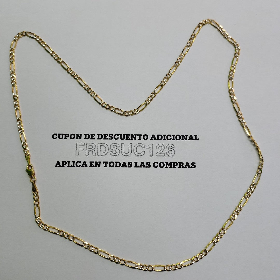 CADENAS 3X1 DIAMANTADA ORO 14K 55 CM 8.4 GR (NUEVO)