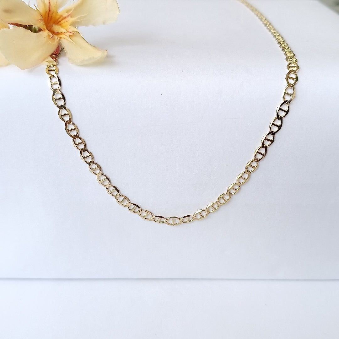 CADENAS TEJIDO MARINERA ORO 14K 55 CM 8.2 GR (NUEVO)