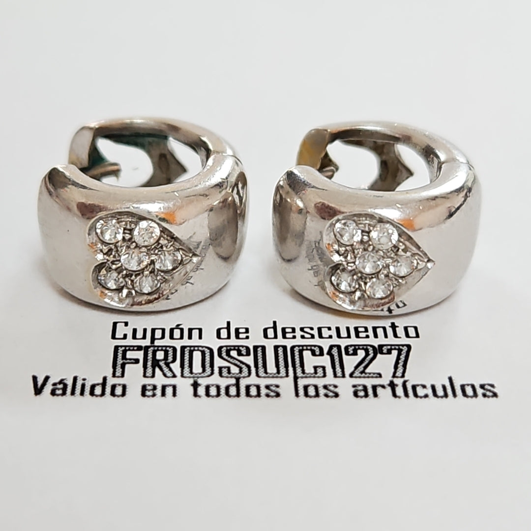 ARETES PAR ORO BLANCO 14 K 8.6 GRMS (SEMINUEVO)