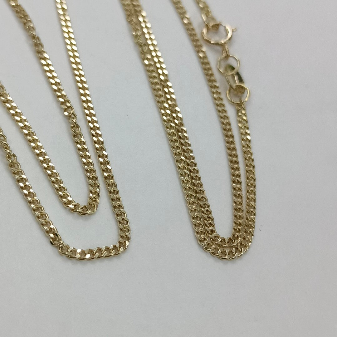 CADENAS TEJIDO BARBADA ORO 10K 55 CM 3 GR (NUEVO)