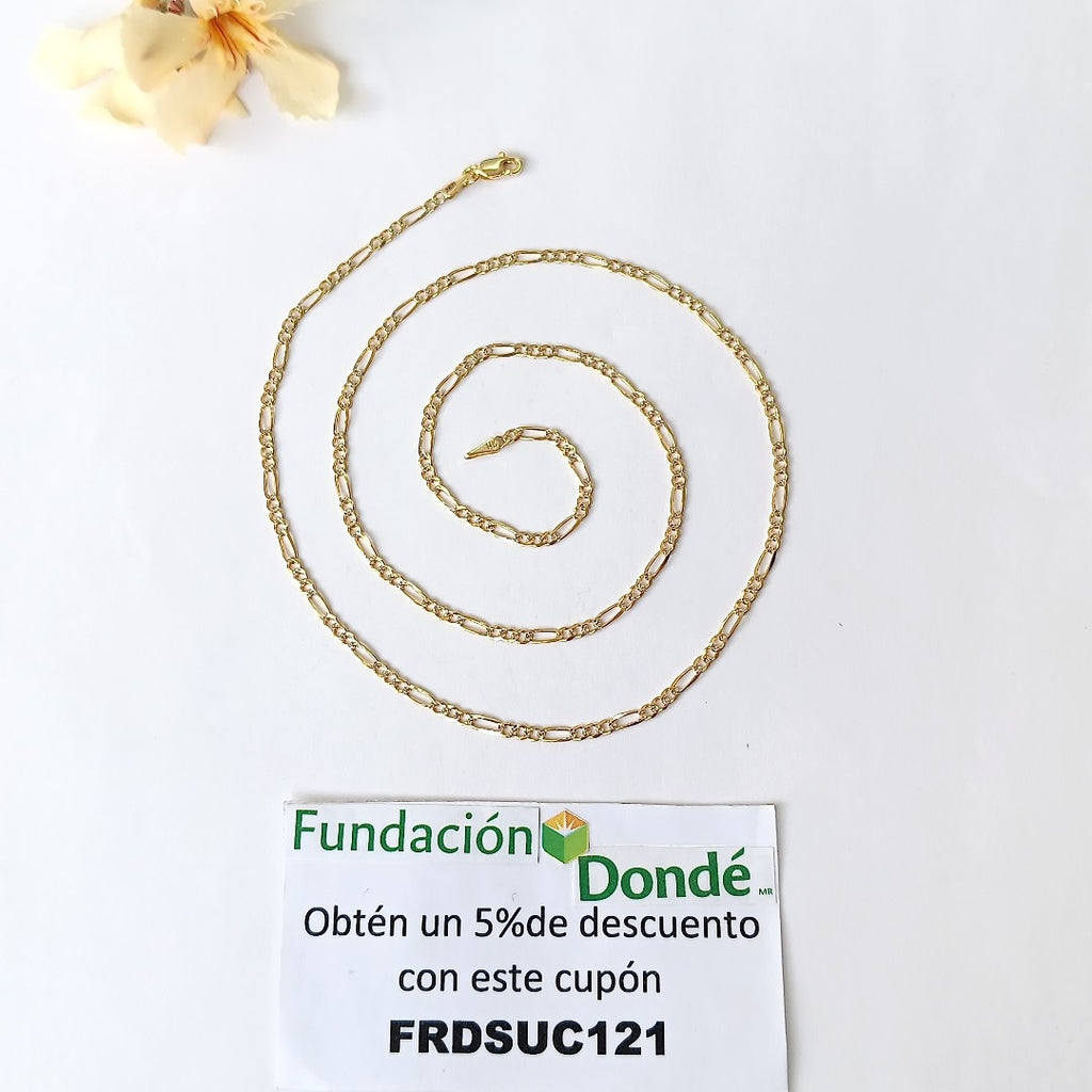 CADENAS TEJIDO 3X1 ORO 14K 55 CM 4.9 GR (NUEVO)