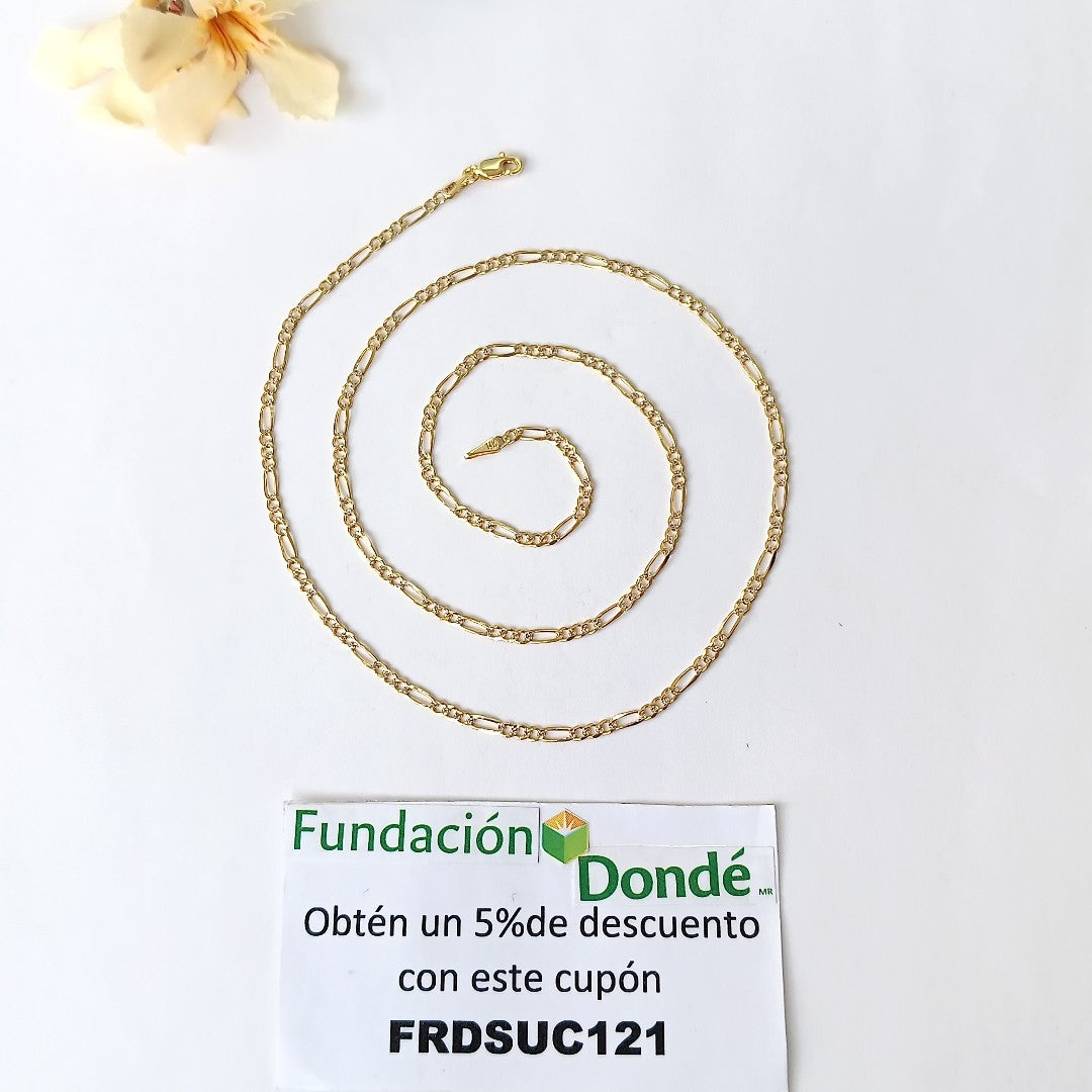 CADENAS TEJIDO 3X1 ORO 14K 55 CM 4.9 GR (NUEVO)