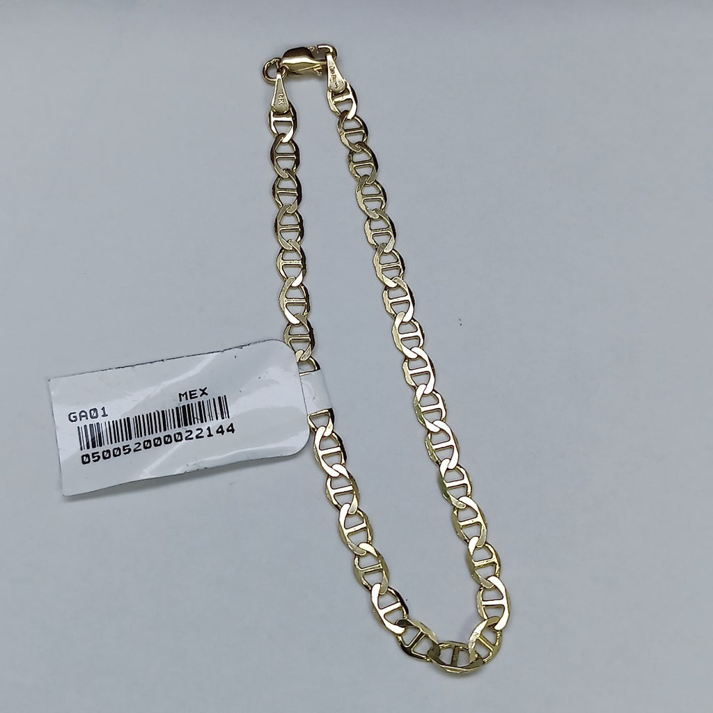 PULSERAS TEJIDO MARINERA ORO 14K 18 CM 2.9 GR (NUEVO)