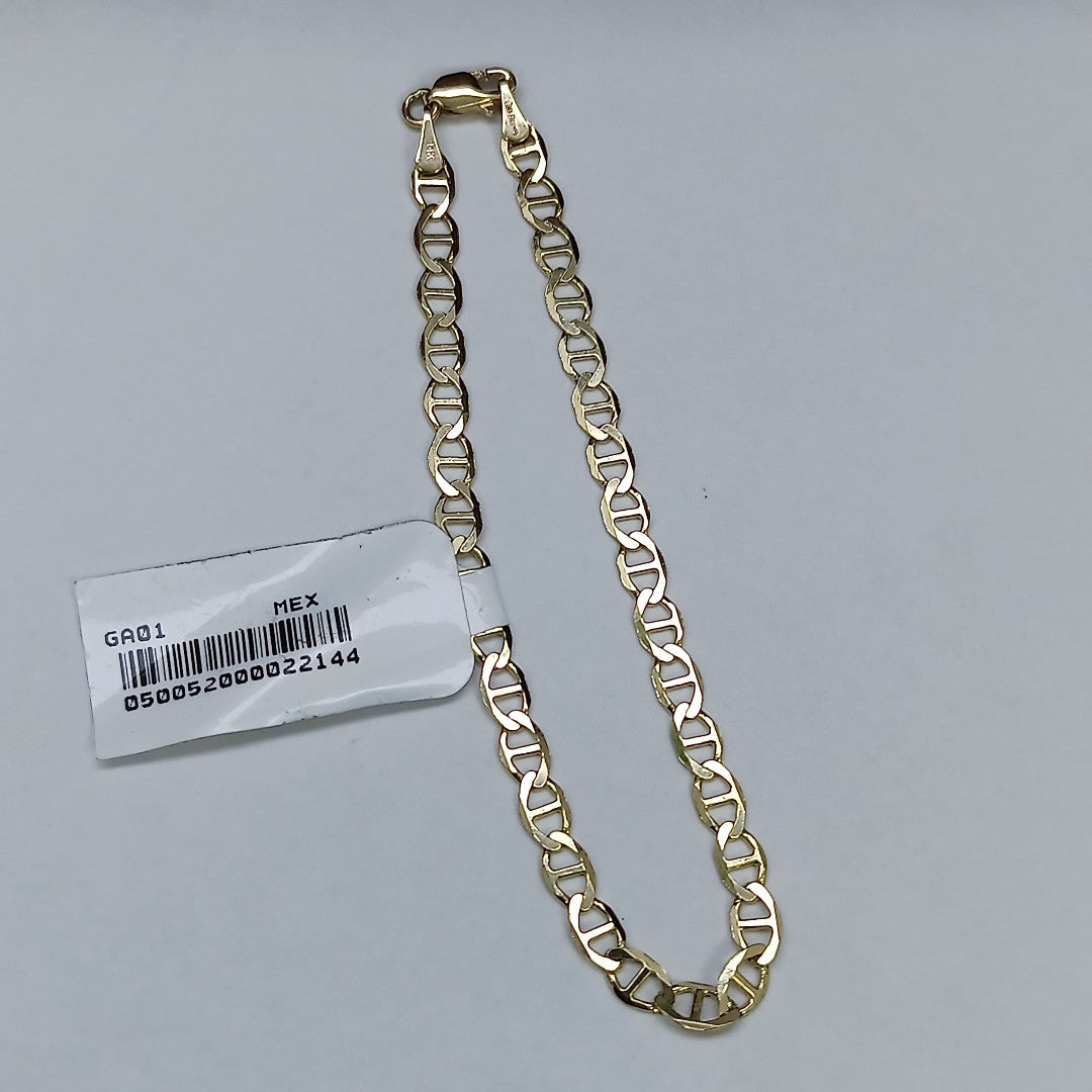 PULSERAS TEJIDO MARINERA ORO 14K 18 CM 2.9 GR (NUEVO)