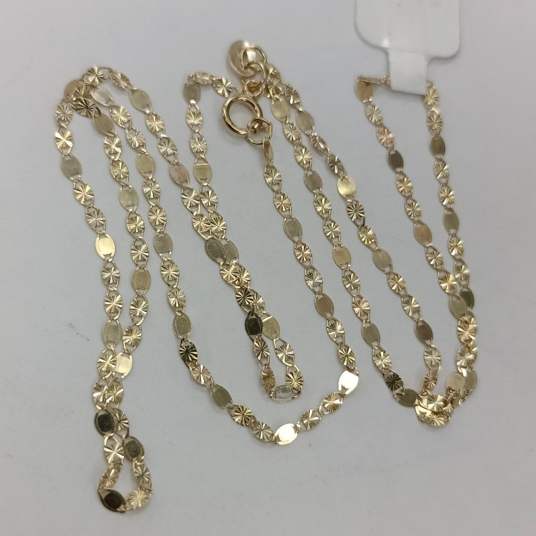 CADENAS TEJIDO GUCHI ORO 10K 55 CM 1.8 GR (NUEVO)