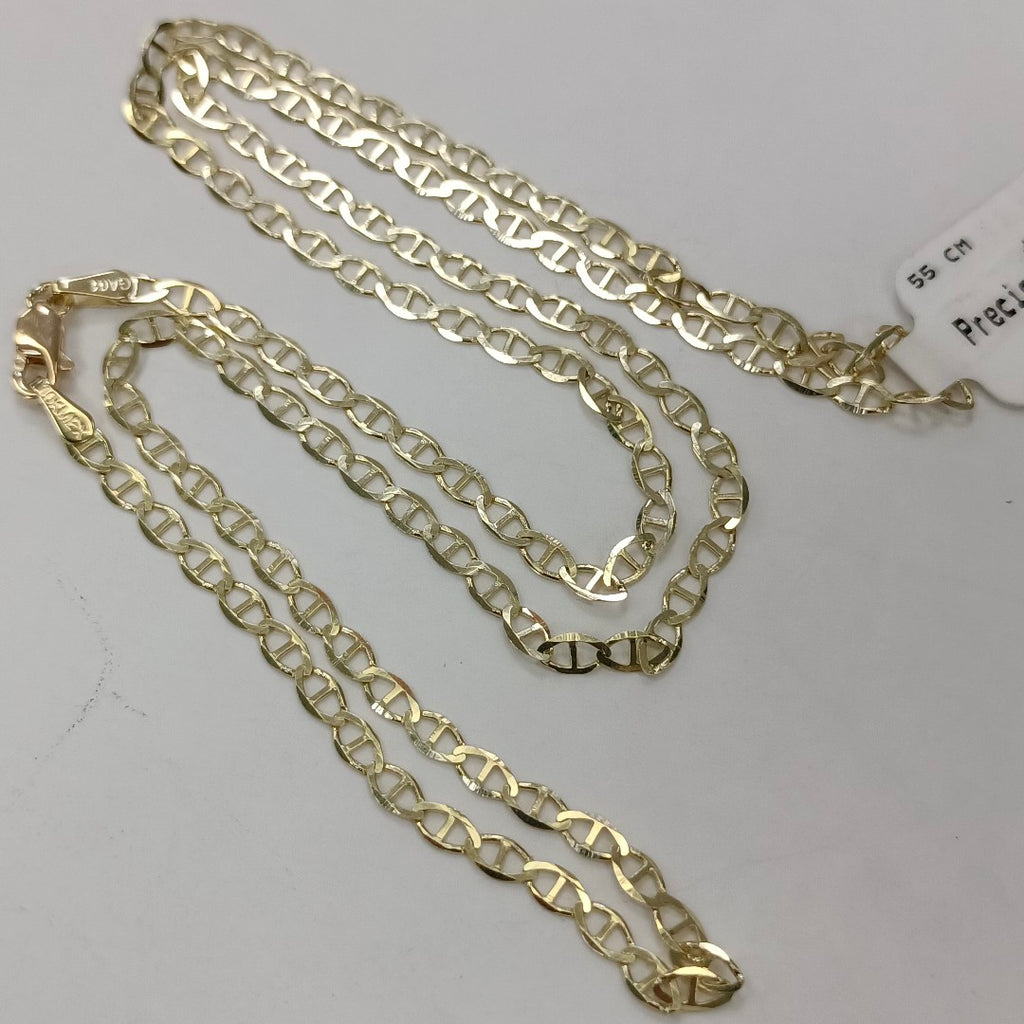CADENAS TEJIDO GUCHI ORO 10K 55 CM 3.9 GR (NUEVO)