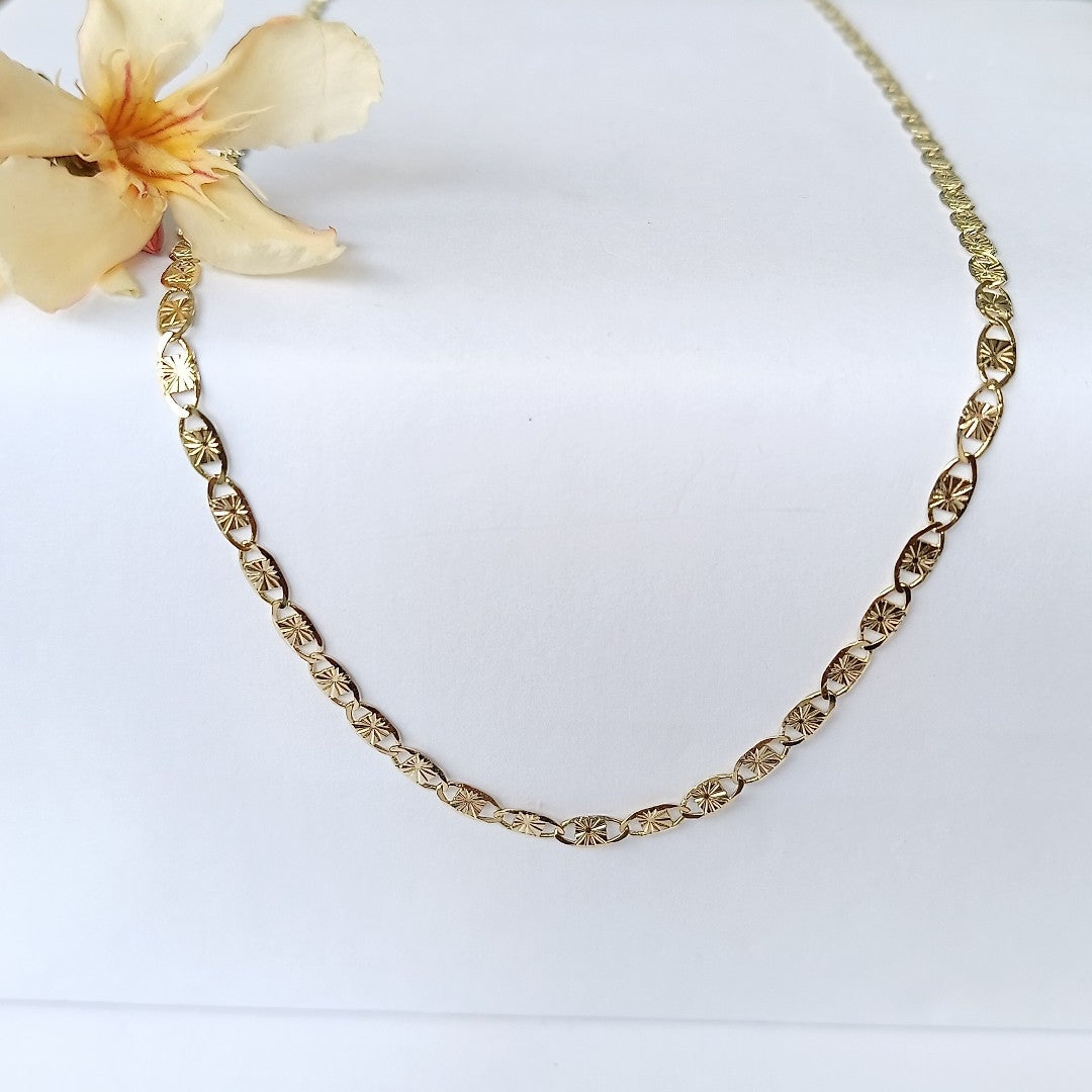 CADENAS TEJIDO GUCHI ORO 14K 55 CM 6.9 GR (NUEVO)