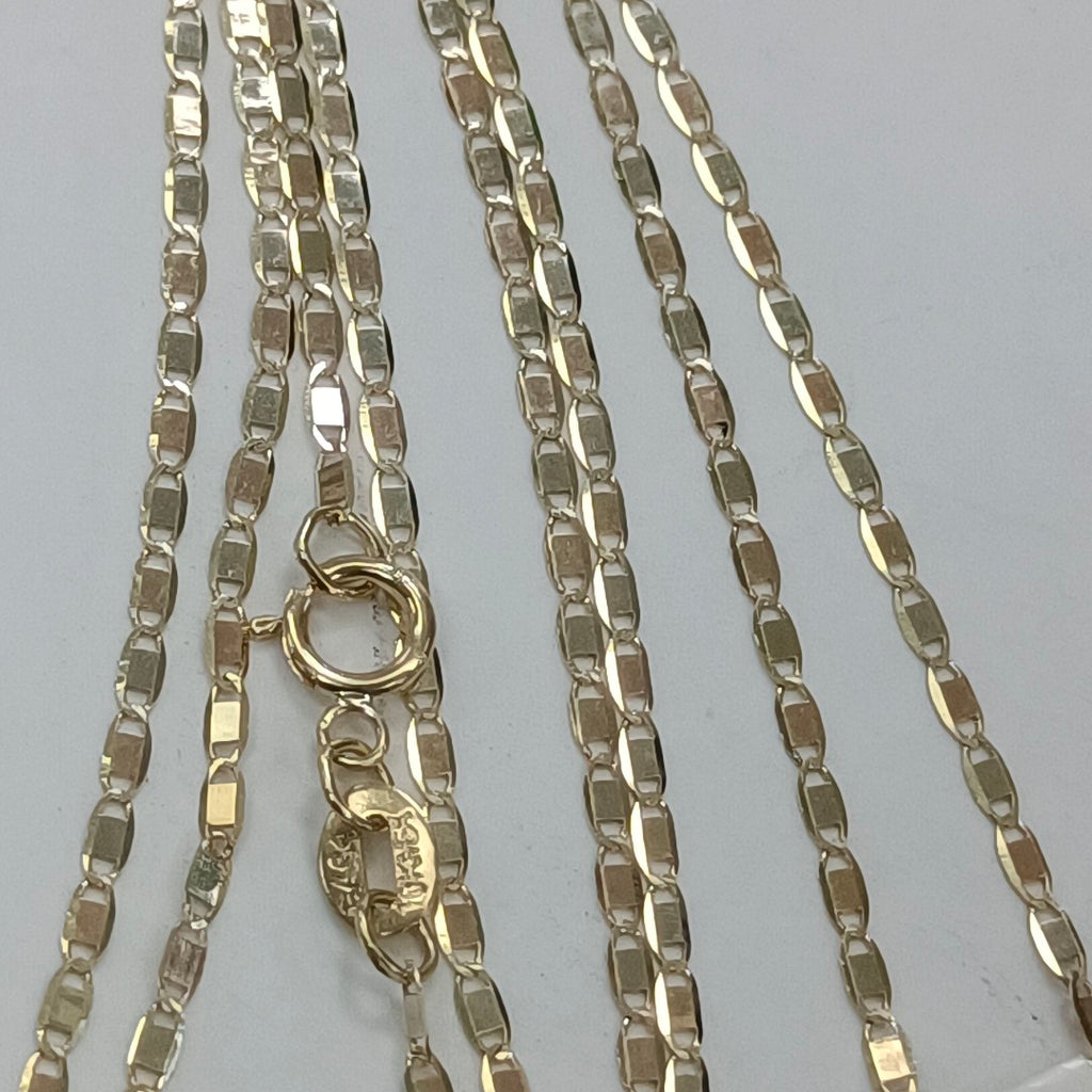 CADENAS TEJIDO ESPEJO ORO 10K 50 CM 1.5 GR (NUEVO)