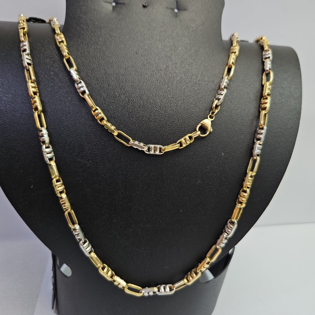 CADENA ORO, ORO BLANCO 14 K 24.7 GRMS (SEMINUEVO)