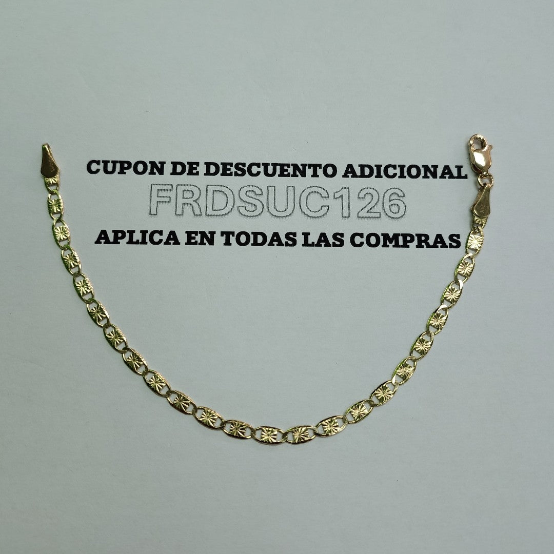 PULSERAS GUCHI ORO 14K 18 CM 2.8 GR (NUEVO)
