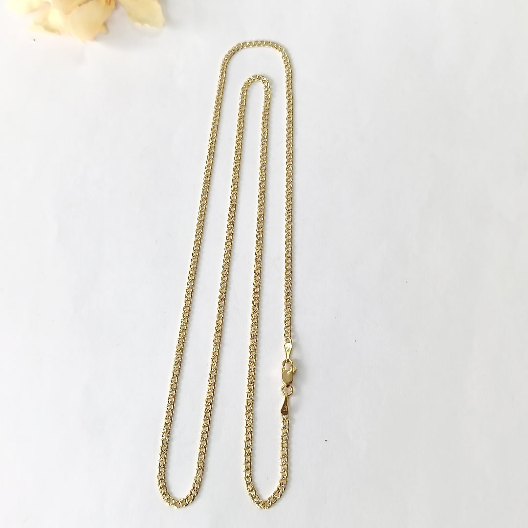 CADENAS BARBADA DIAMANTADA ORO 14K 60 CM 6.1 GR (NUEVO)