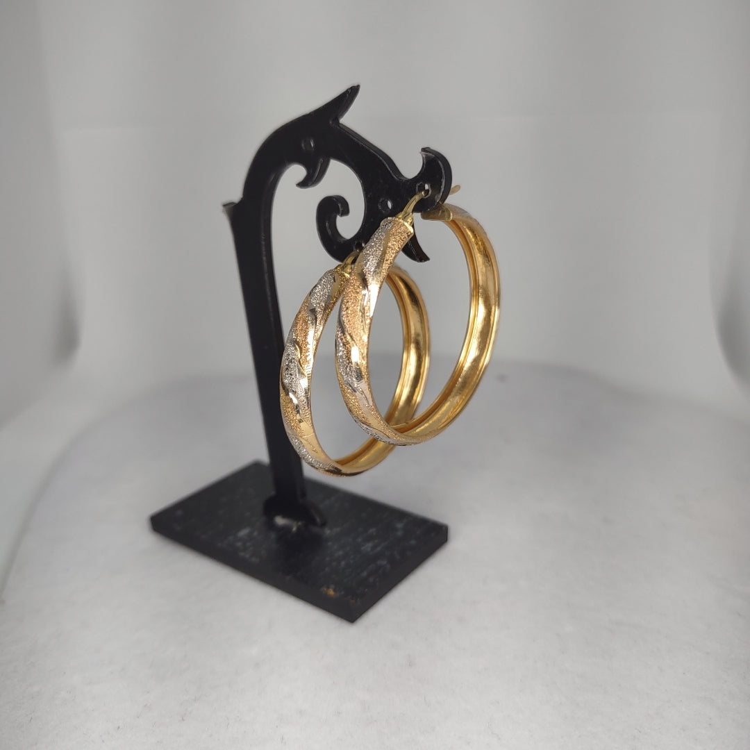 ARRACADAS PAR ORO 10 K 6.4 GRMS (SEMINUEVO)