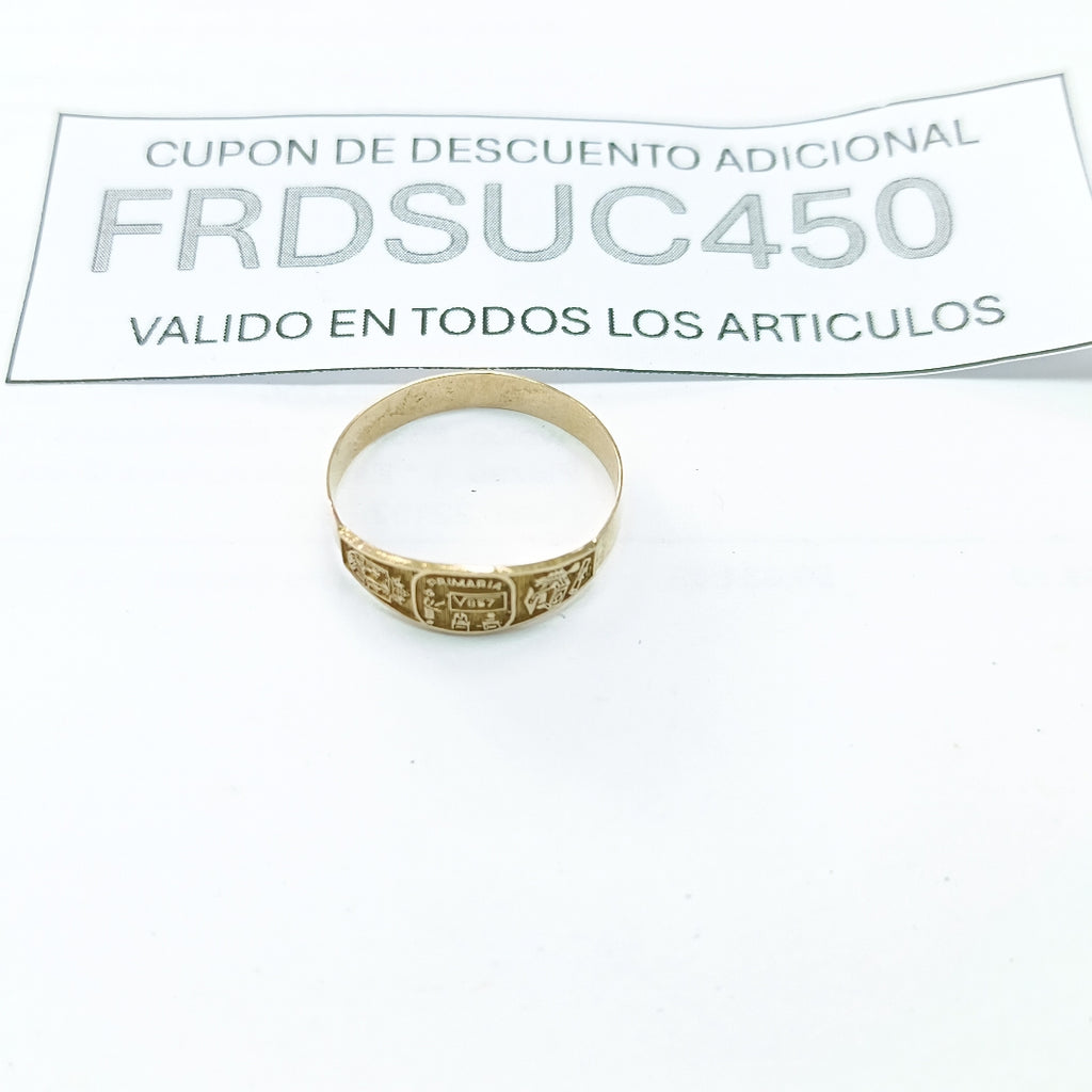 ANILLO DE GRADUACIÓN ORO 8 K 1,00 GRMS (SEMINUEVO)